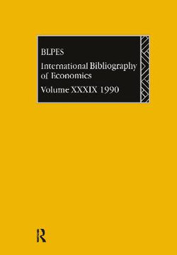 IBSS: Economics: 1990 Vol 39 IBSS: Economics: 1990 Vol 39