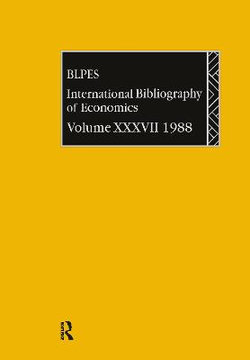IBSS: Economics: 1988 Volume 37 IBSS: Economics: 1988 Volume 37