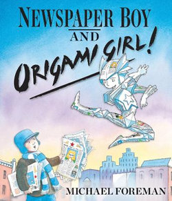 Newspaper Boy and Origami Girl Newspaper Boy and Origami Girl