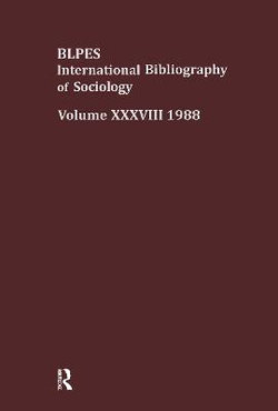 IBSS: Sociology: 1988 Vol 38 IBSS: Sociology: 1988 Vol 38