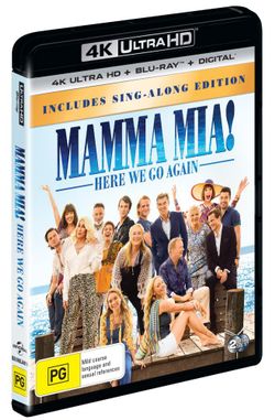 Mamma Mia!: Here We Go Again (Includes Sing-Along Edition) (4K UHD / Blu-ray / UV) Mamma Mia!: Here We Go Again (Includes Sing-Along Edition) (4K UHD / Blu-ray / UV)