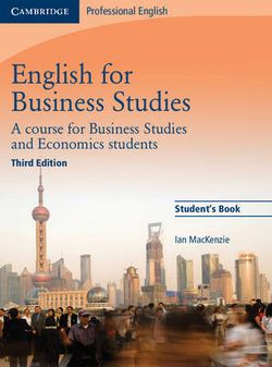 English for Business Studies Student's Book English for Business Studies Student's Book