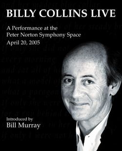 Billy Collins Live Billy Collins Live