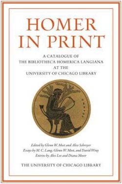 Homer in Print Homer in Print