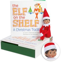 The Elf on the Shelf Girl Dark Doll with Book 