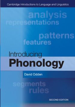 Introducing Phonology Introducing Phonology