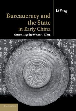 Bureaucracy and the State in Early China Bureaucracy and the State in Early China