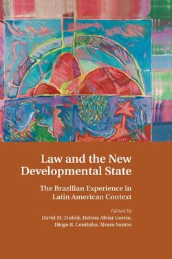 Law and the New Developmental State Law and the New Developmental State