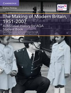 A/AS Level History for AQA the Making of Modern Britain, 1951-2007 Student Book A/AS Level History for AQA the Making of Modern Britain, 1951-2007 Student Book