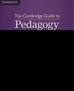 The Cambridge Guide to Pedagogy and Practice in Second Language Teaching The Cambridge Guide to Pedagogy and Practice in Second Language Teaching