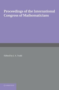 Proceedings of the International Congress of Mathematicians Proceedings of the International Congress of Mathematicians