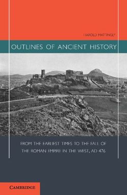Outlines of Ancient History Outlines of Ancient History