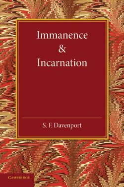 Immanence and Incarnation Immanence and Incarnation