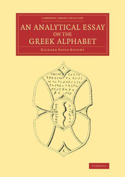 An Analytical Essay on the Greek Alphabet An Analytical Essay on the Greek Alphabet