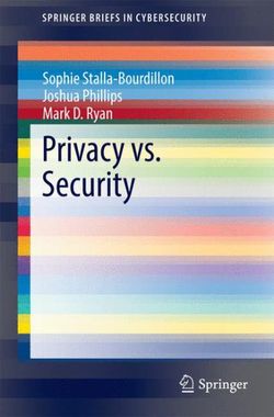 Privacy vs. Security Privacy vs. Security