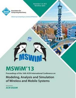 Mswim 13 Proceedings of the 16th ACM International Conference on Modeling, Analysis and Simulation of Wireless and Mobile Systems Mswim 13 Proceedings of the 16th ACM International Conference on Modeling, Analysis and Simulation of Wireless and Mobile Systems