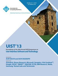 Uist 13 Proceedings of the 26th Annual ACM Symposium on User Interface Software and Technology Uist 13 Proceedings of the 26th Annual ACM Symposium on User Interface Software and Technology