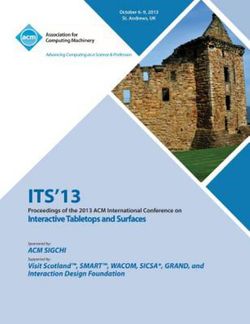 Its 13 Proceedings of the 2013 ACM International Conference on Interactive Tabletops and Surfaces Its 13 Proceedings of the 2013 ACM International Conference on Interactive Tabletops and Surfaces