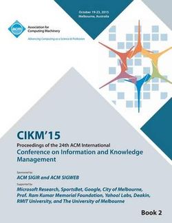 CIKM 15 Conference on Information and Knowledge Management Vol2 CIKM 15 Conference on Information and Knowledge Management Vol2