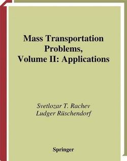 Mass Transportation Problems Mass Transportation Problems