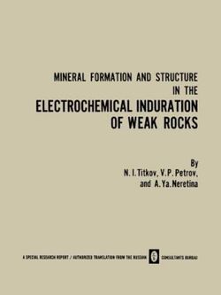 Mineral Formation and Structure in the Electrochemical Induration of Weak Rocks Mineral Formation and Structure in the Electrochemical Induration of Weak Rocks