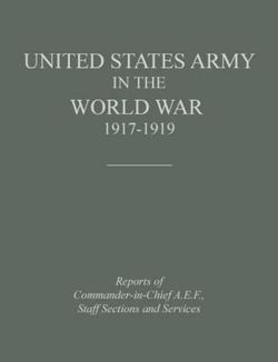 United States Army in the World War 1917-1919 United States Army in the World War 1917-1919