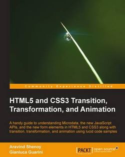 HTML5 and CSS3 Transition, Transformation, and Animation HTML5 and CSS3 Transition, Transformation, and Animation