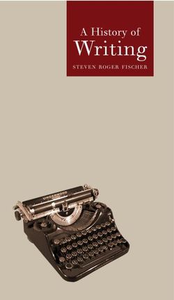A History of Writing A History of Writing