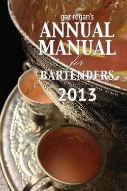gaz regan's ANNUAL MANUAL for Bartenders 2013 gaz regan's ANNUAL MANUAL for Bartenders 2013