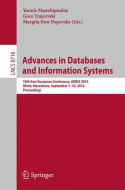 Advances in Databases and Information Systems Advances in Databases and Information Systems