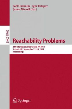 Reachability Problems Reachability Problems