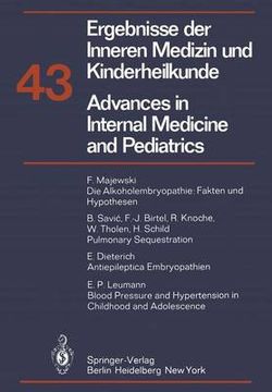 Advances in Internal Medicine and pediatrics/Ergebnisse der Inneren Medizin und Kinderheilkunde Advances in Internal Medicine and pediatrics/Ergebnisse der Inneren Medizin und Kinderheilkunde