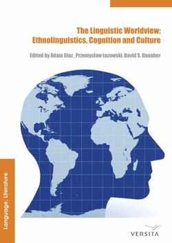The Linguistic Worldview The Linguistic Worldview