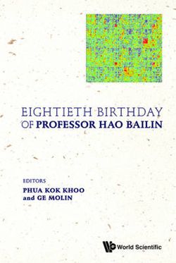 Peregrinations From Physics To Phylogeny: Essays On The Occasion Of Hao Bailin's 80th Birthday Peregrinations From Physics To Phylogeny: Essays On The Occasion Of Hao Bailin's 80th Birthday