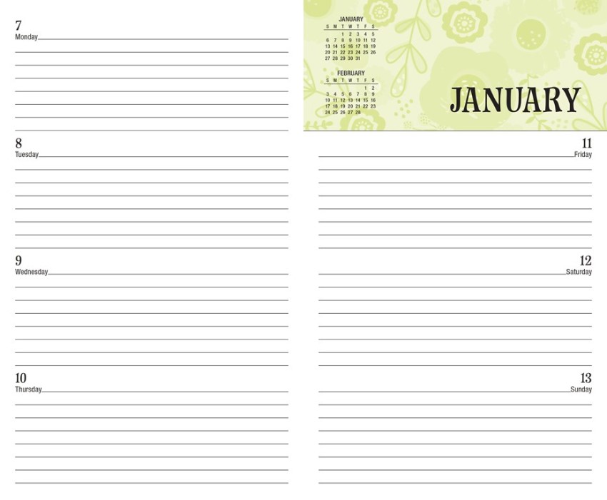 posh glitter garden 2018 2019 monthly weekly planning calendar weekly planning calendar