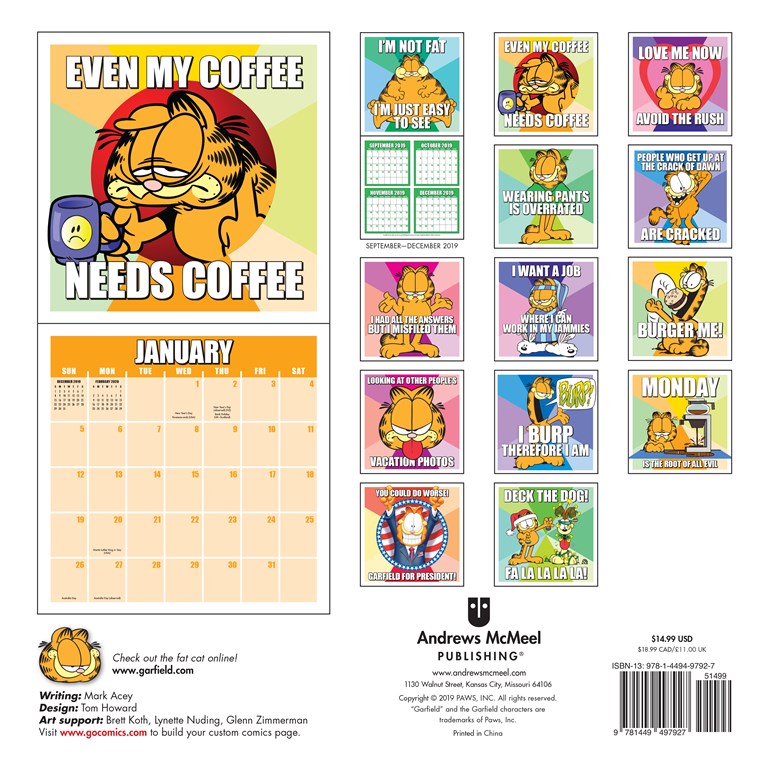 Garfield 2020 Square Wall Calendar | Angus & Robertson