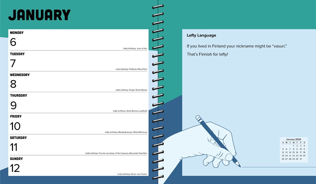 LeftHander'S 2020 Weekly Diary Planner Angus & Robertson