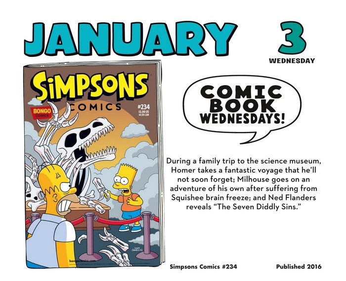 The Simpsons Official 2018 Desk Block Calendar PageADay Desk Format